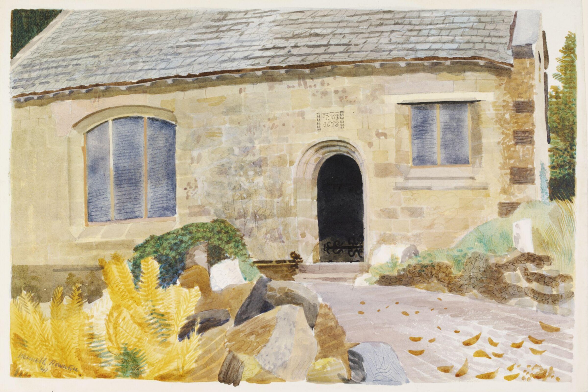 Gwydir Uchaf - the Chapel built by Sir Richard Wynne, 1673. Caernarvonshire, Kenneth Rowntree, 1941