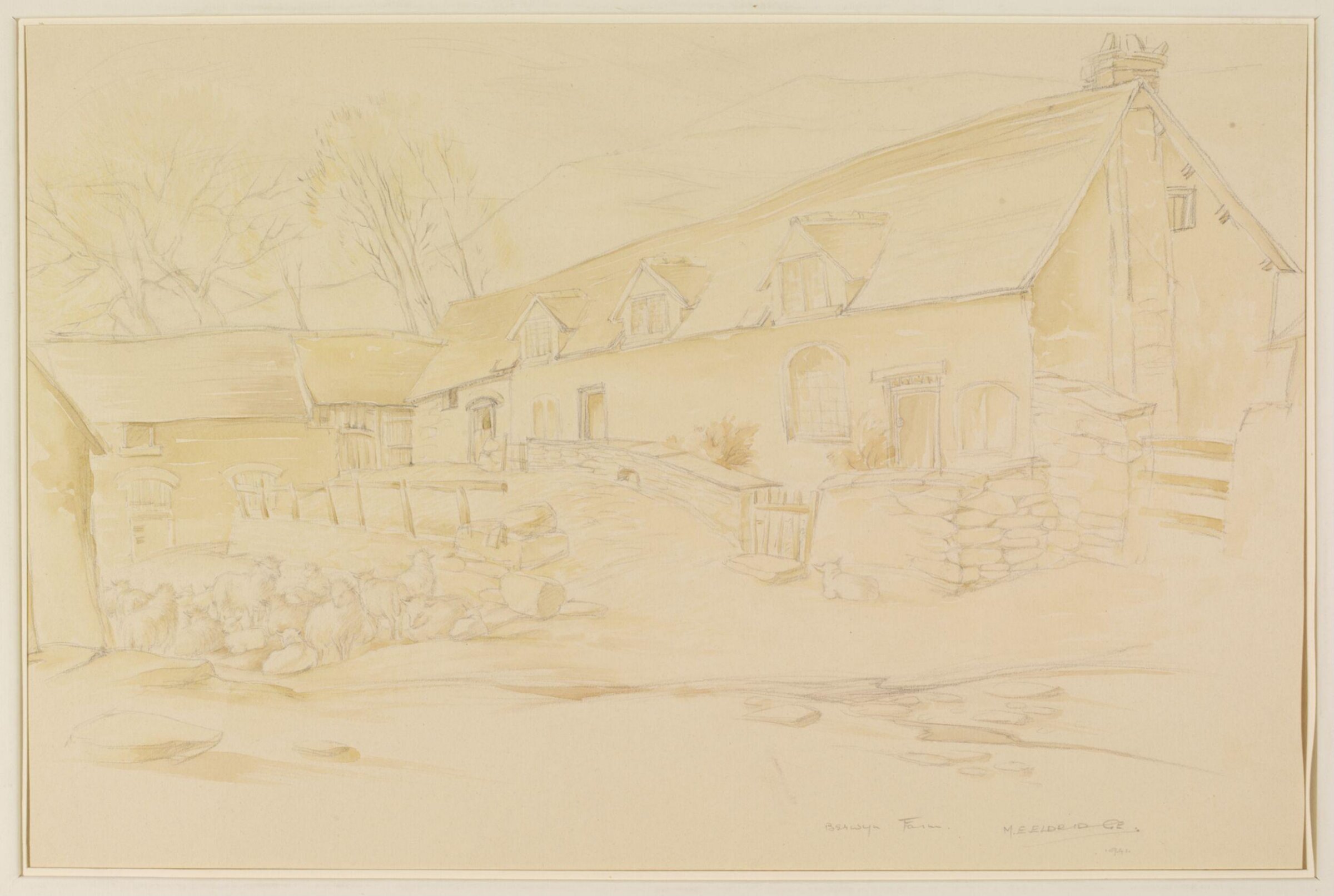 Berwyn Farm, Swch Cae Rhiw, Denbighshire, Mildred E. Eldridge, 1941