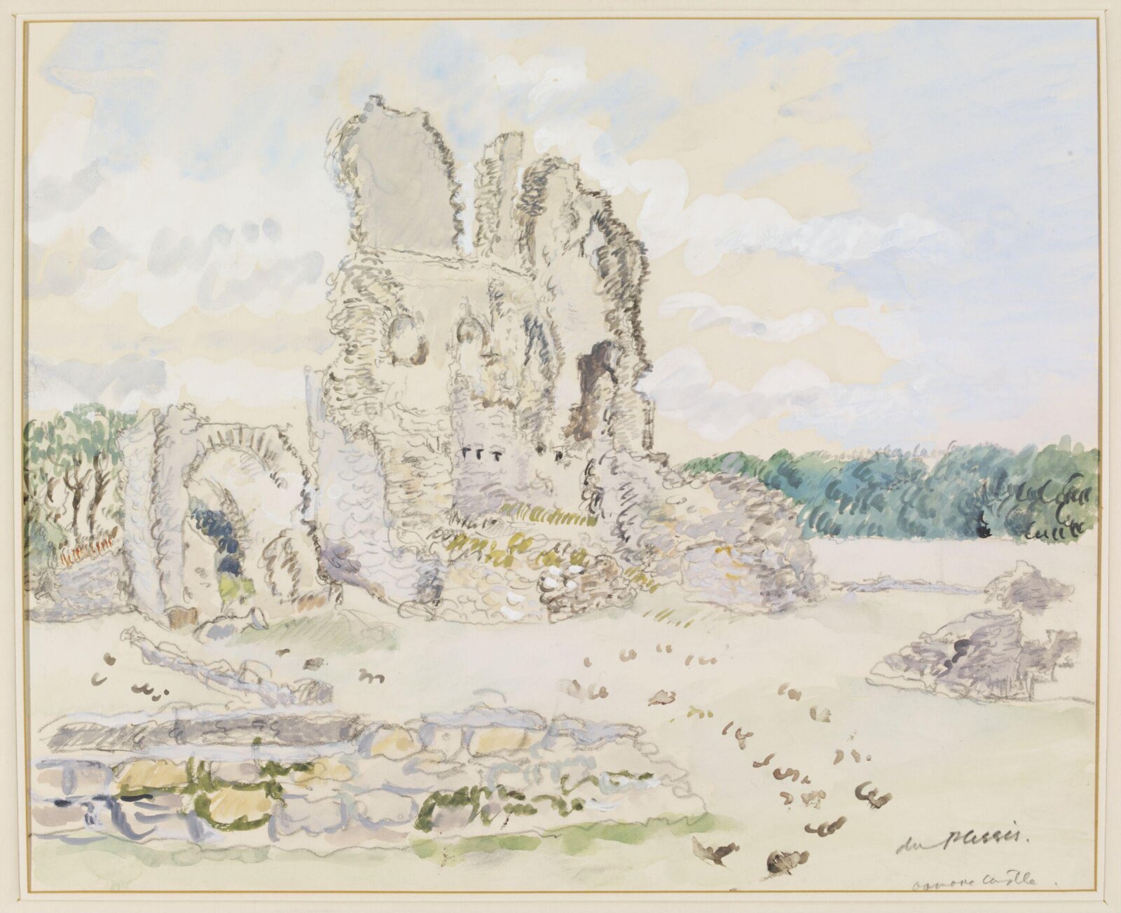 Ogmore Castle, Glamorganshire, H. E. Du Plessis, ca. 1940
