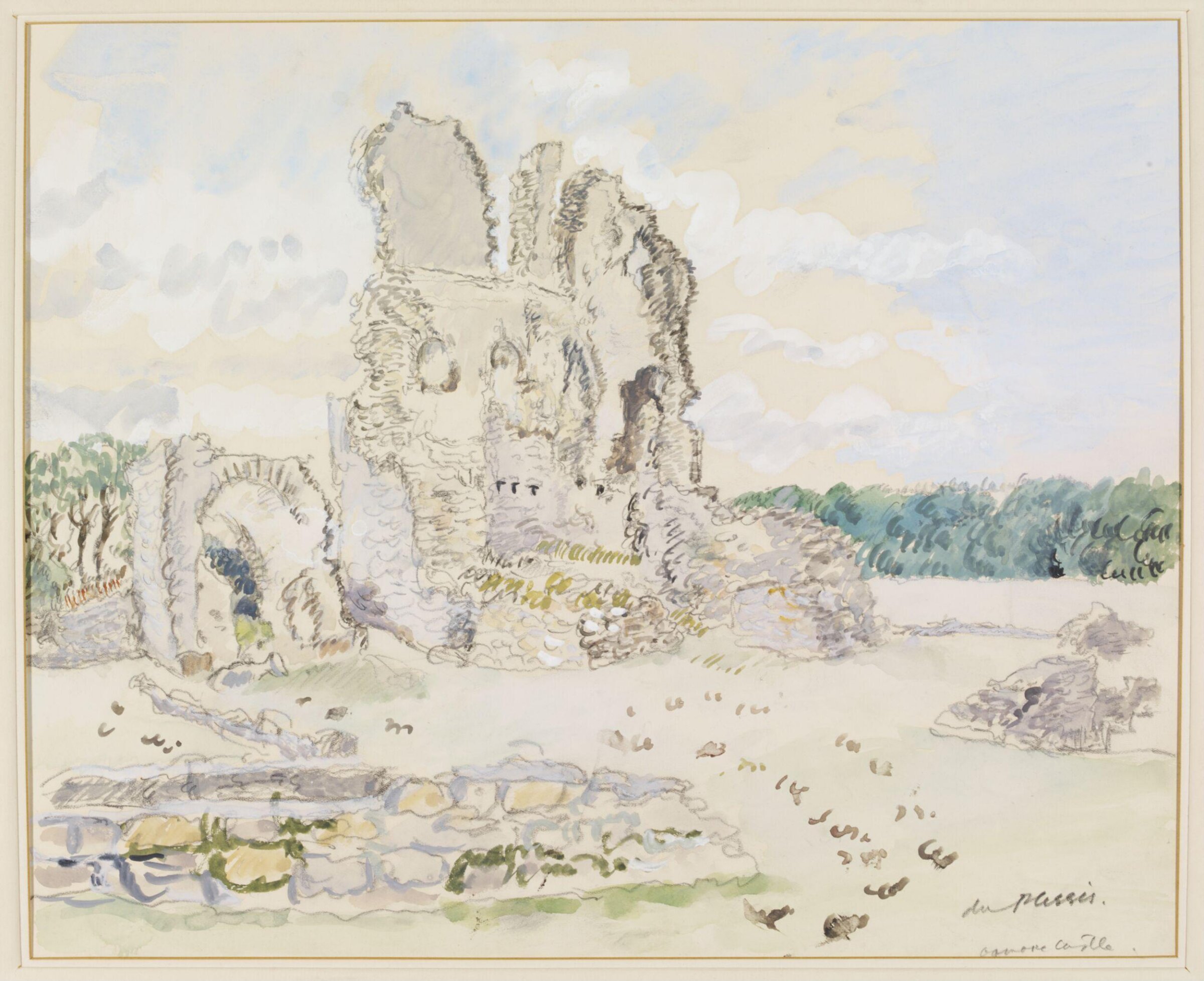 Ogmore Castle, Glamorganshire, H. E. Du Plessis, ca. 1940