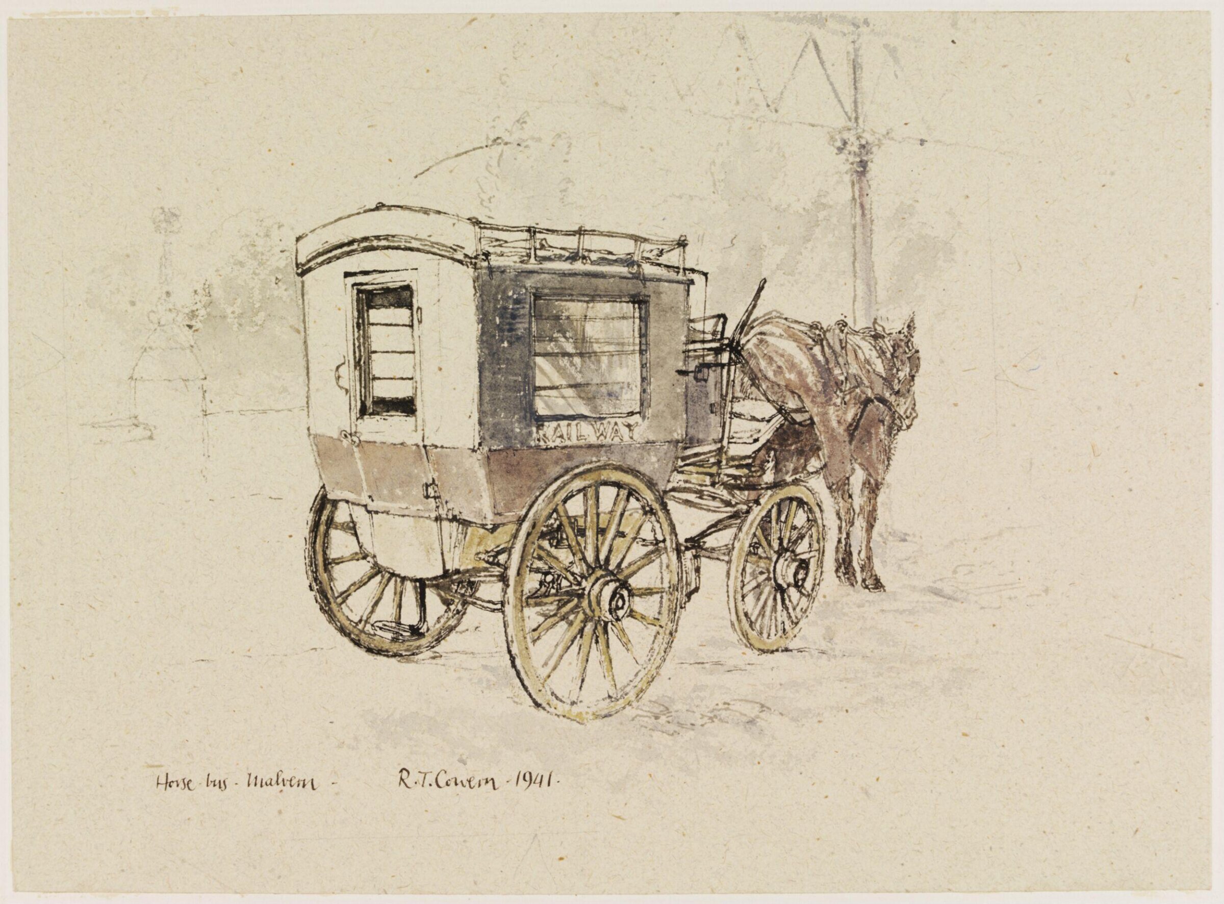 Horse Bus, Malvern, Raymond Teague Cowern, 1940