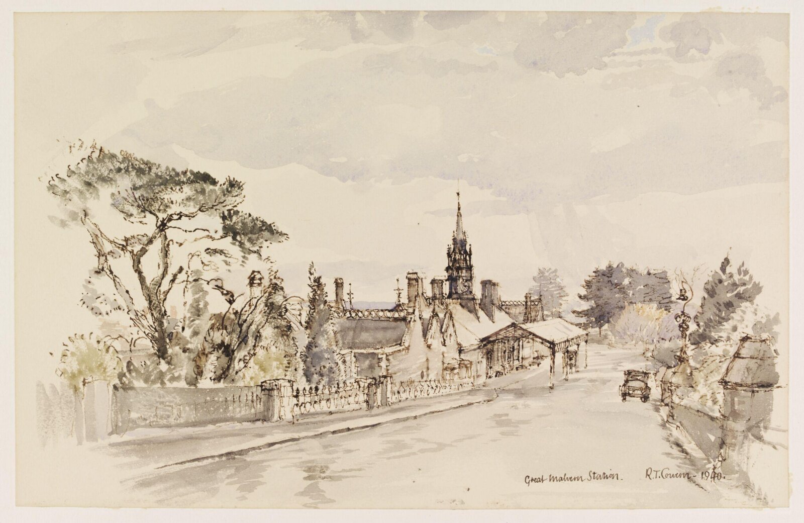 Great Malvern Station, Raymond Teague Cowern, 1940