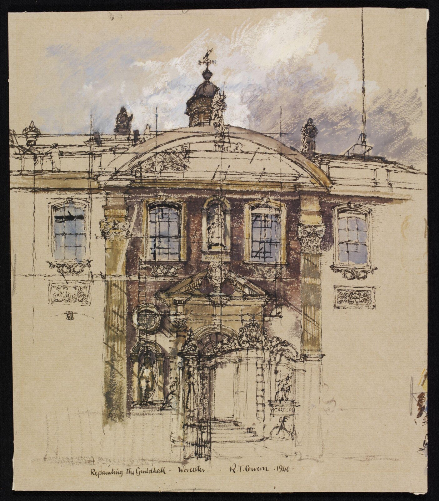 The Guildhall, Worcester, Raymond Teague Cowern, 1940