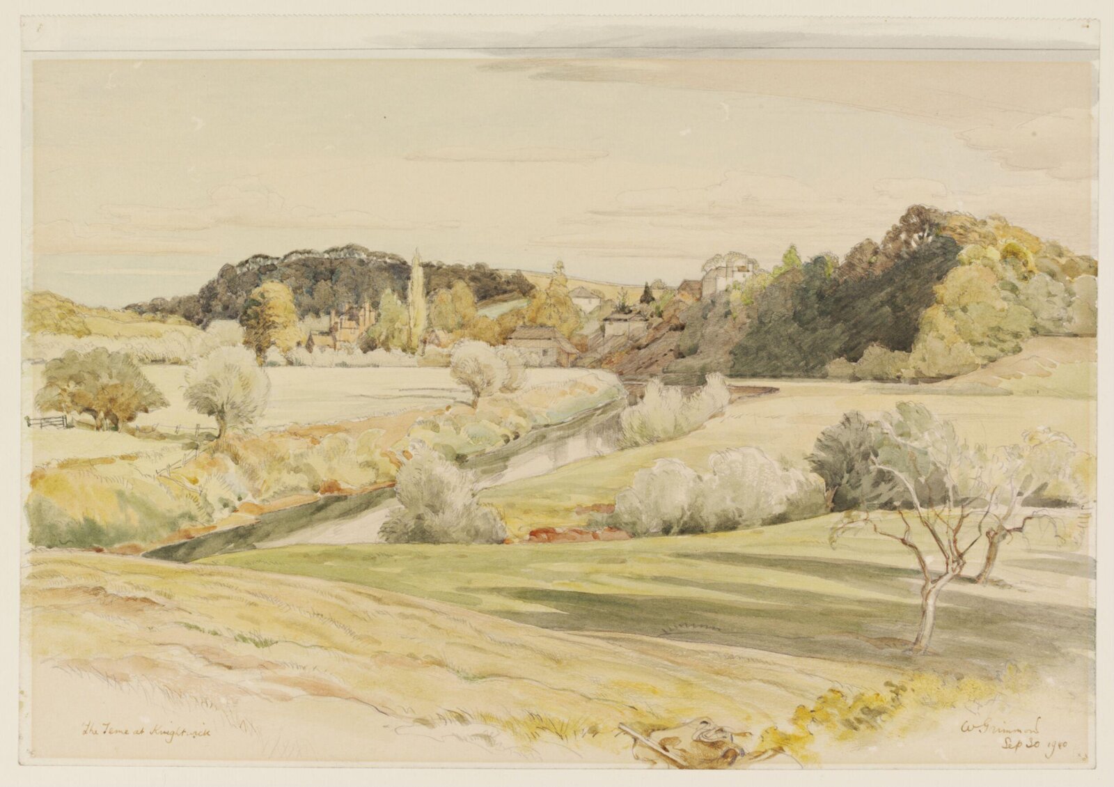 The Teme at Knightwick, William Grimmond, 30 September 1940