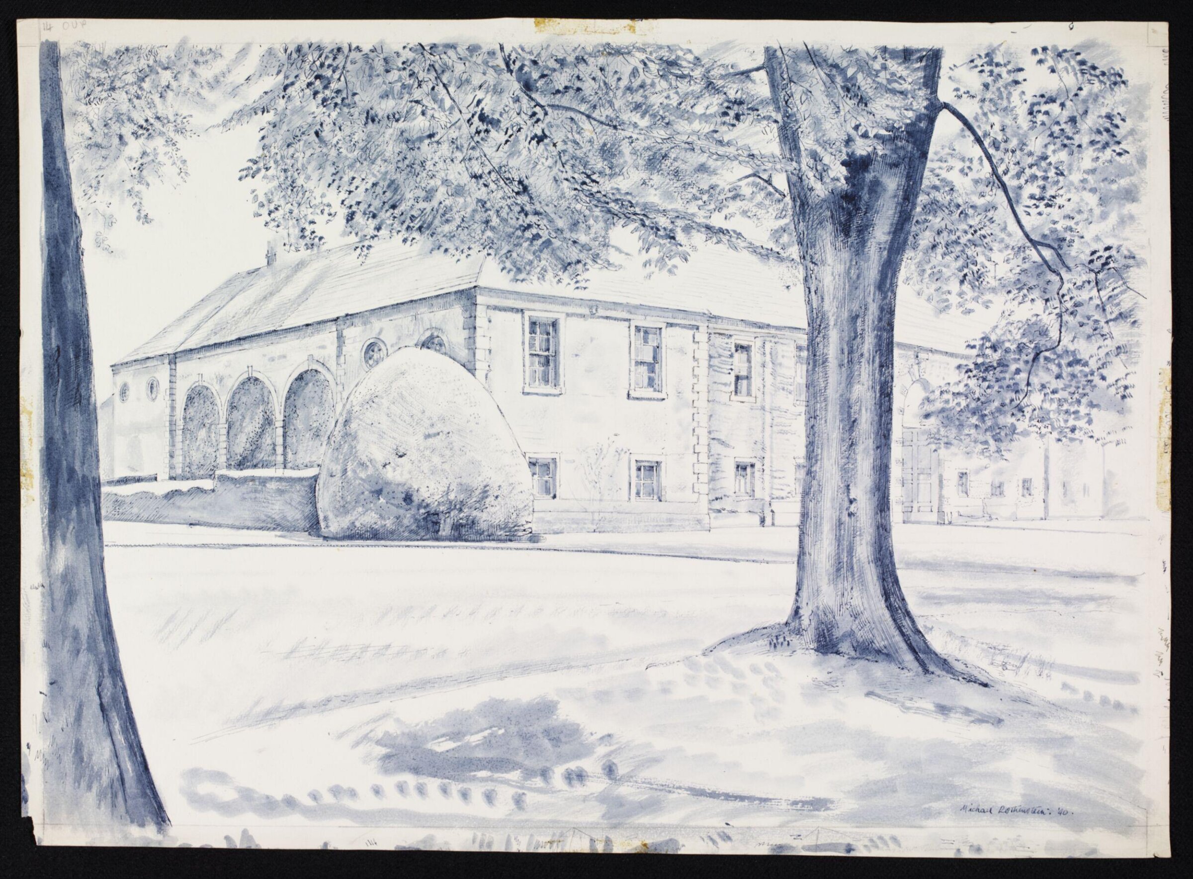 The Front of Newburgh Priory from the North West, Michael Rothenstein, 1940