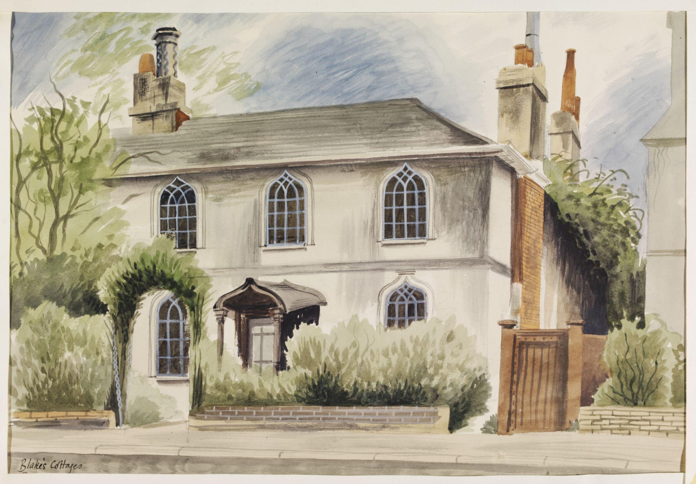 Blake's Cottages, Park Lane, Croydon, Barbara Jones, 1942