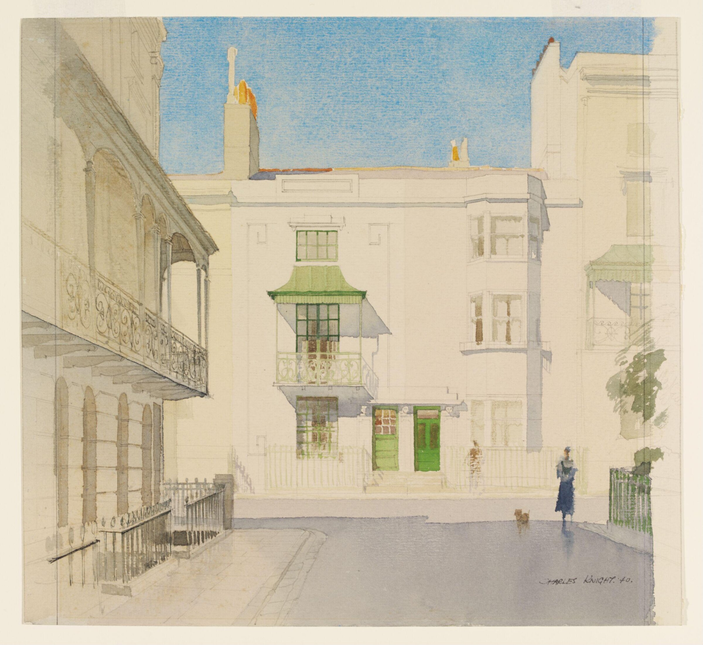 Regency Brighton: Houses in Russell Square, Sussex, Charles Knight, 1940