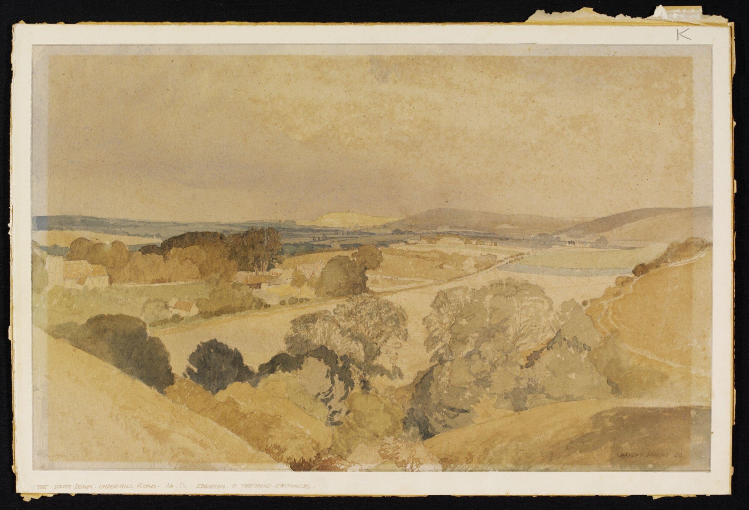 The Southdown, Underhill Road; Edburton, and the Road Eastwards, Charles Knight, 1940