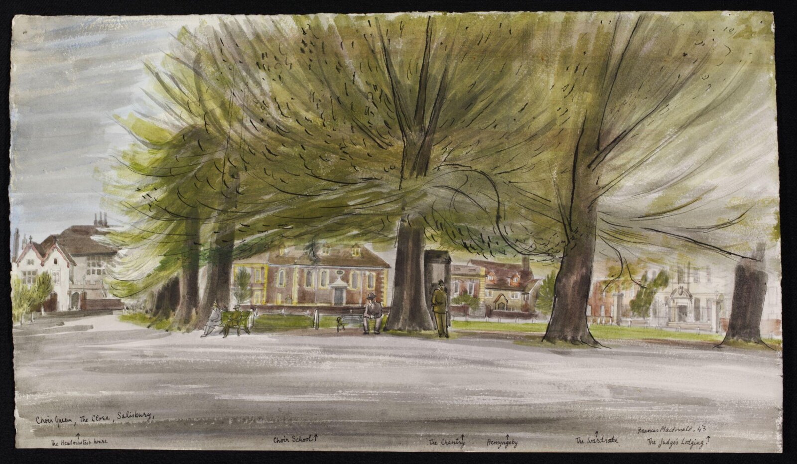 Choir Green, The Close, Salisbury, Frances Macdonald, 1943