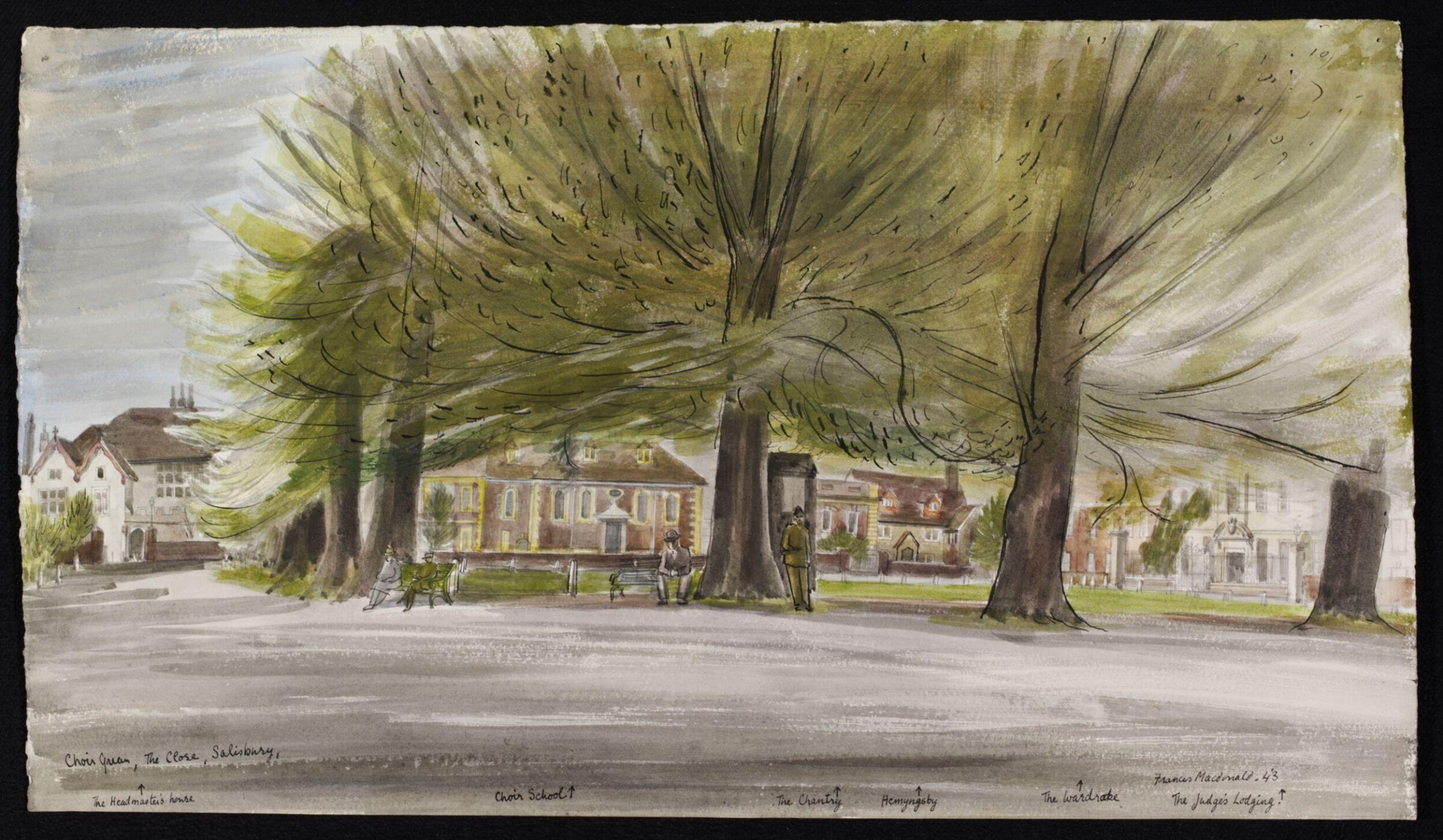 Choir Green, The Close, Salisbury, Frances Macdonald, 1943
