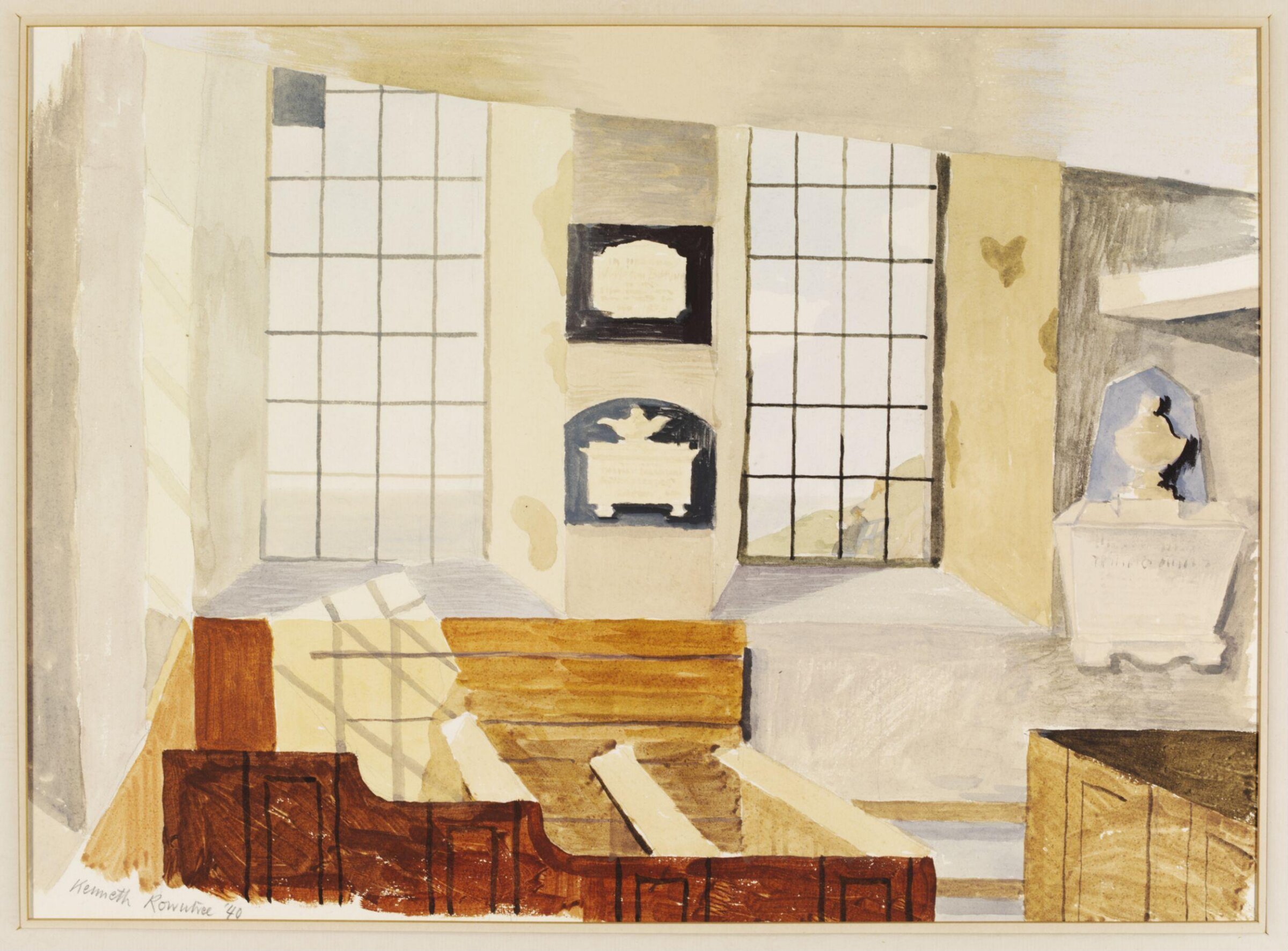 Interior of St. Mary's Church, Whitby, Rowntree, 1940