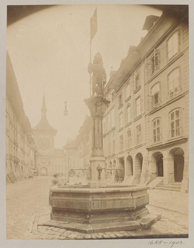 The Zahringer Fountain in the Kramgasse, Bern, Switzerland top image