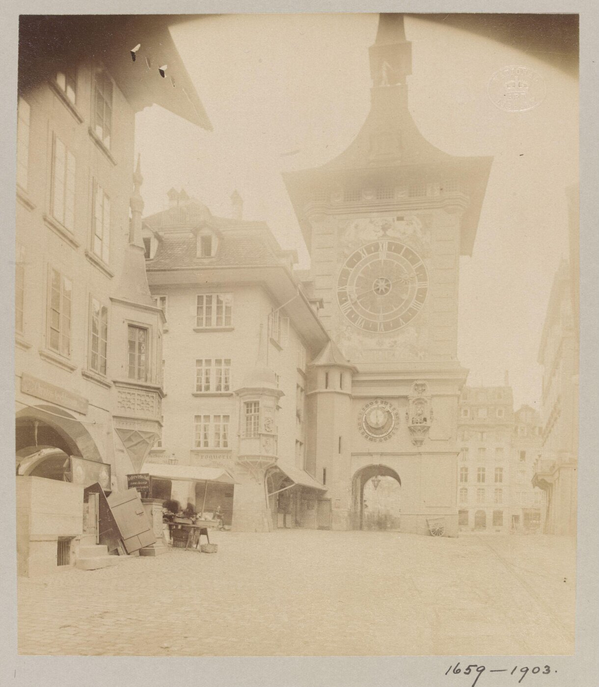 Atget, Jean-Eugène-Auguste, Clock tower from the east, Bern, Switzerland