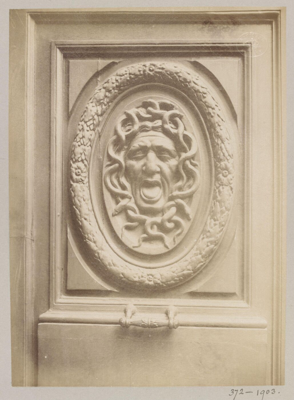 Atget, Jean-Eugène-Auguste, Panel of door, Hôtel des Ambassadeurs de Hollande, Paris, France