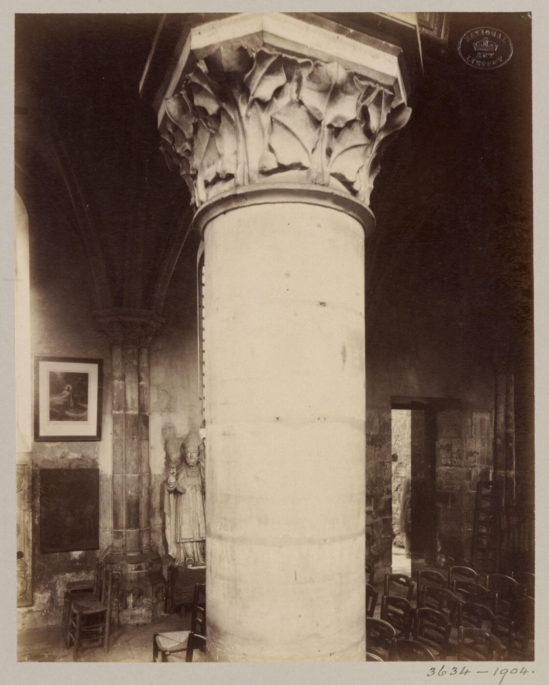 Atget, Jean-Eugène-Auguste, Church of St Julien, Paris, France