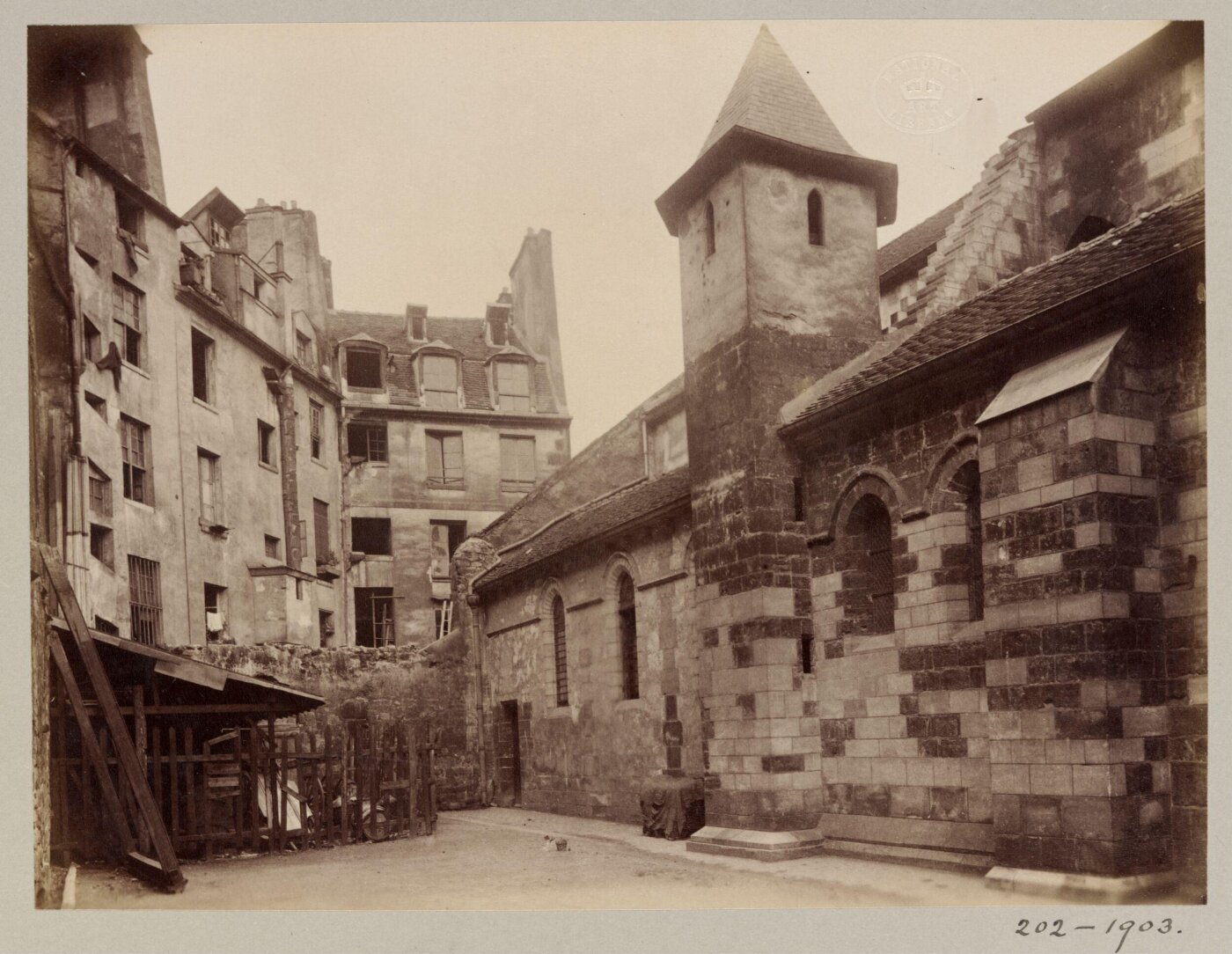 Atget, Jean-Eugène-Auguste, Church of St Julien, Paris, France