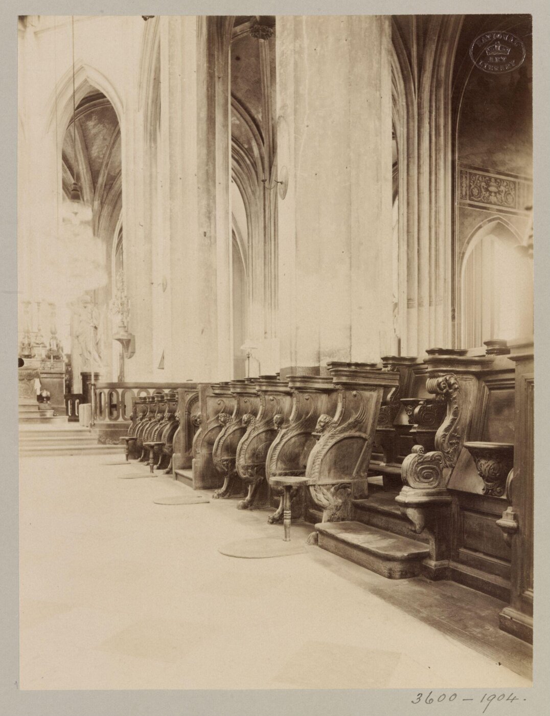 Atget, Jean-Eugène-Auguste, Interior, Church of St Gervais, Paris, France