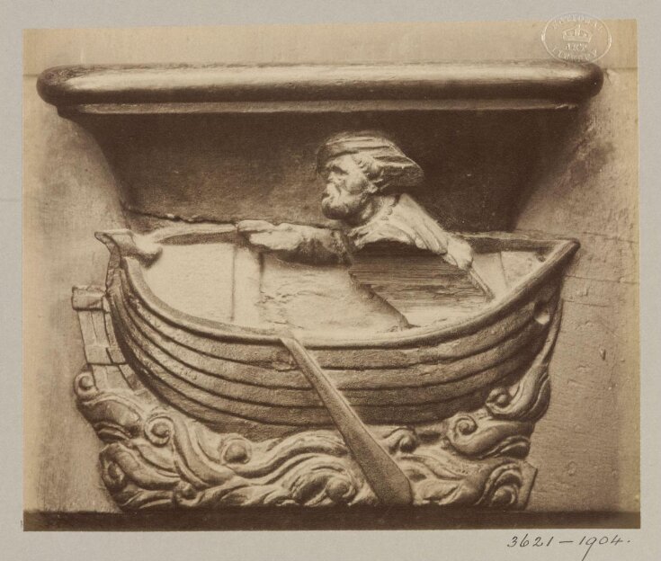 Church of SS Gervais et Protais, Miserere Seat (Man in boat), XVI Century', Paris, France top image
