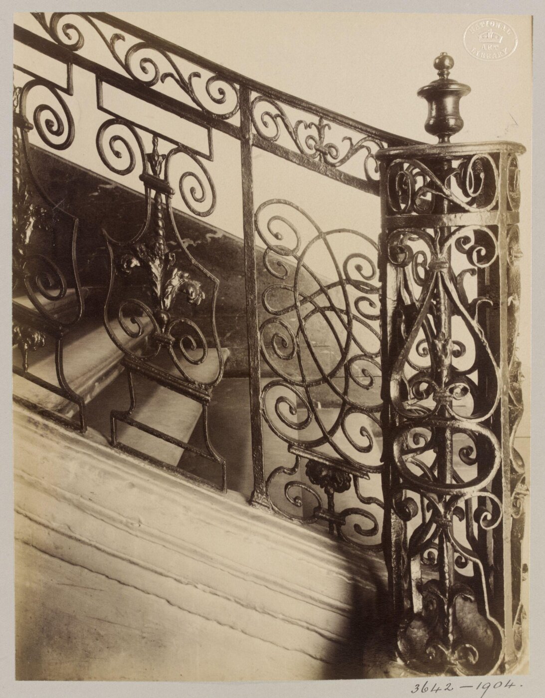 Atget, Jean-Eugène-Auguste, Staircase, rue de l'Abbe Gregoire, Paris, France