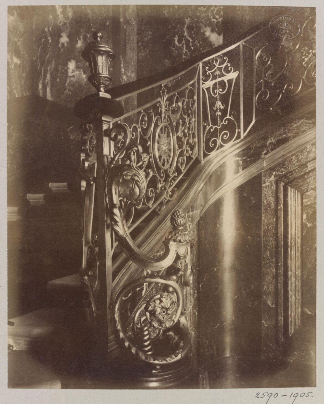 Atget, Jean-Eugène-Auguste, Staircase, Austrian Embassy, Paris, France