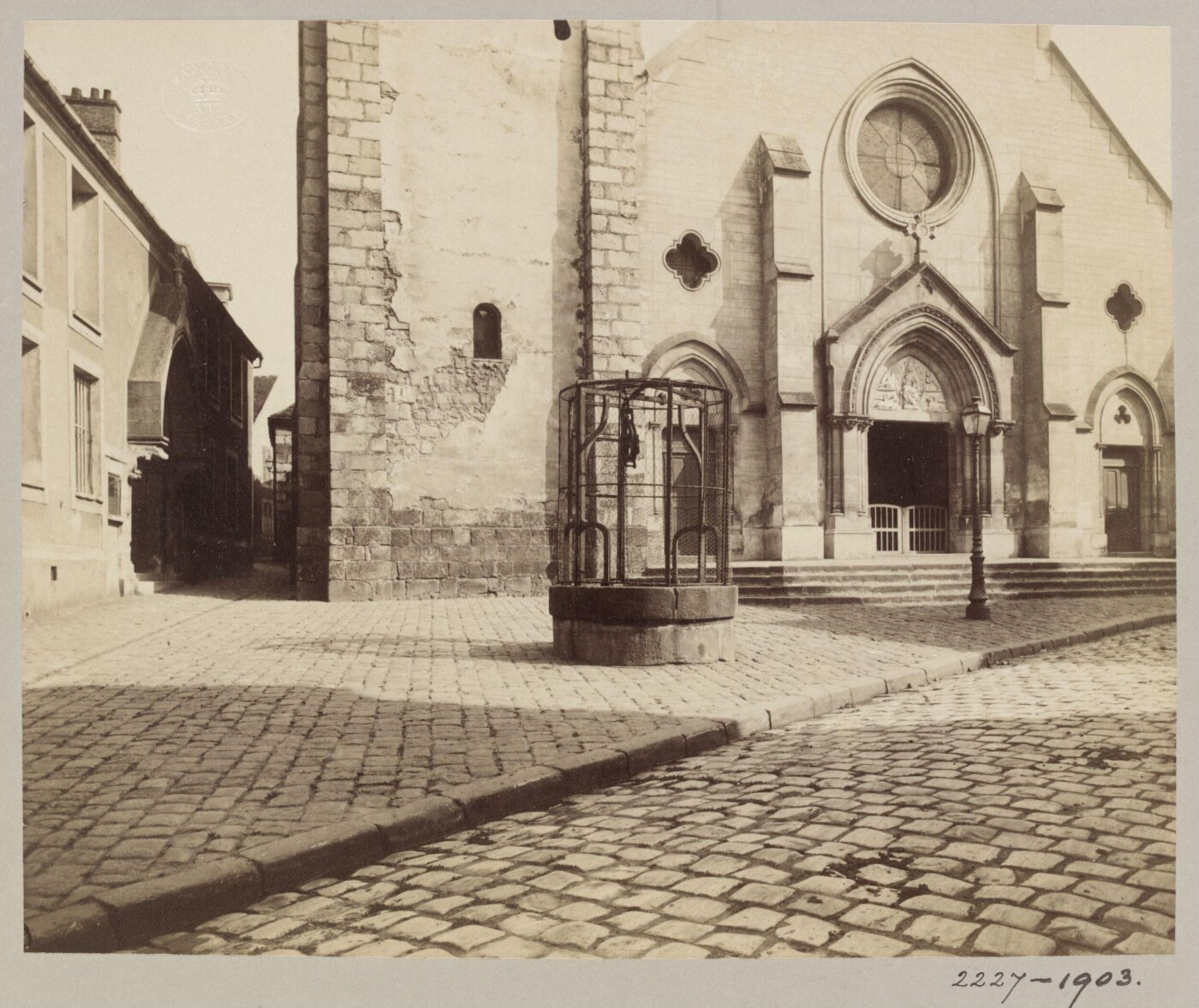 Atget, Jean-Eugène-Auguste, Church and Well, Montlhery, France