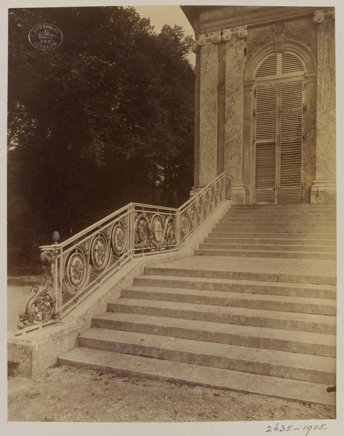 Atget, Jean-Eugène-Auguste, Steps, Grand Trianon, Versailles, France
