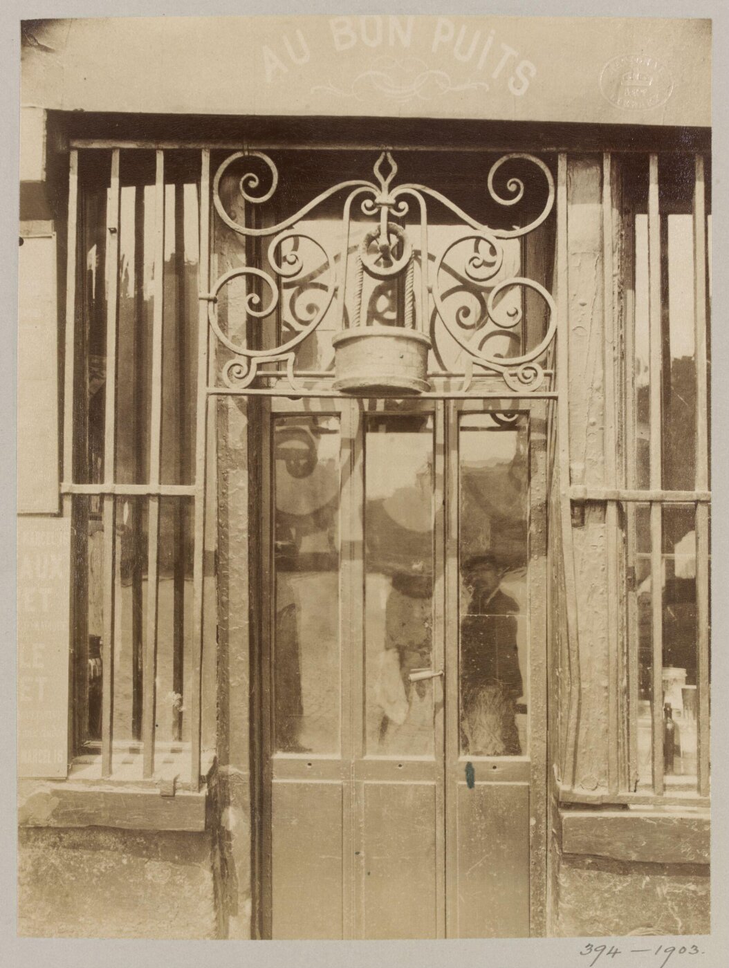 Atget, Jean-Eugène-Auguste, Sign of a Shop, Rue Michel le Comte, Paris, France