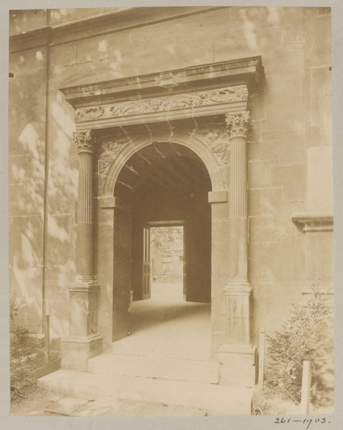 Atget, Jean-Eugène-Auguste, Doorway, Musee de Cluny, Paris, France