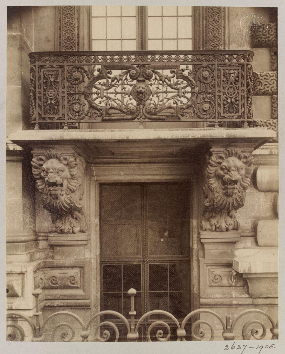 Atget, Jean-Eugène-Auguste, Balcony, The Louvre, Paris, France
