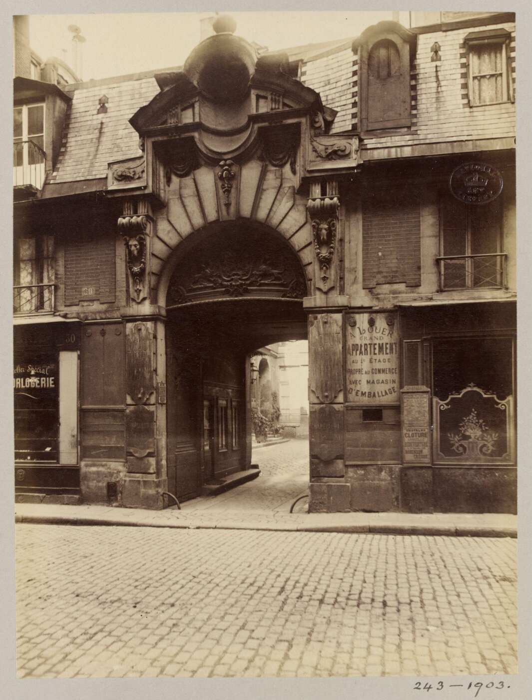 Atget, Jean-Eugène-Auguste, Hotel du Magistrat de Bordeaux, Paris, France