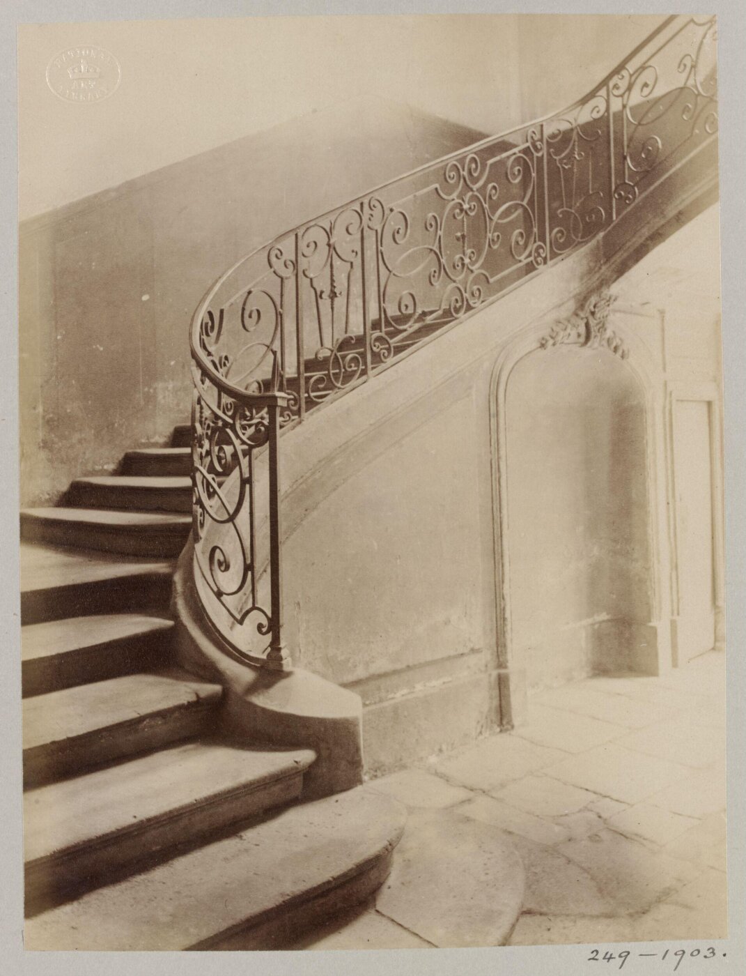 Atget, Jean-Eugène-Auguste, Staircase, Hotel Lavaliere, Paris, France