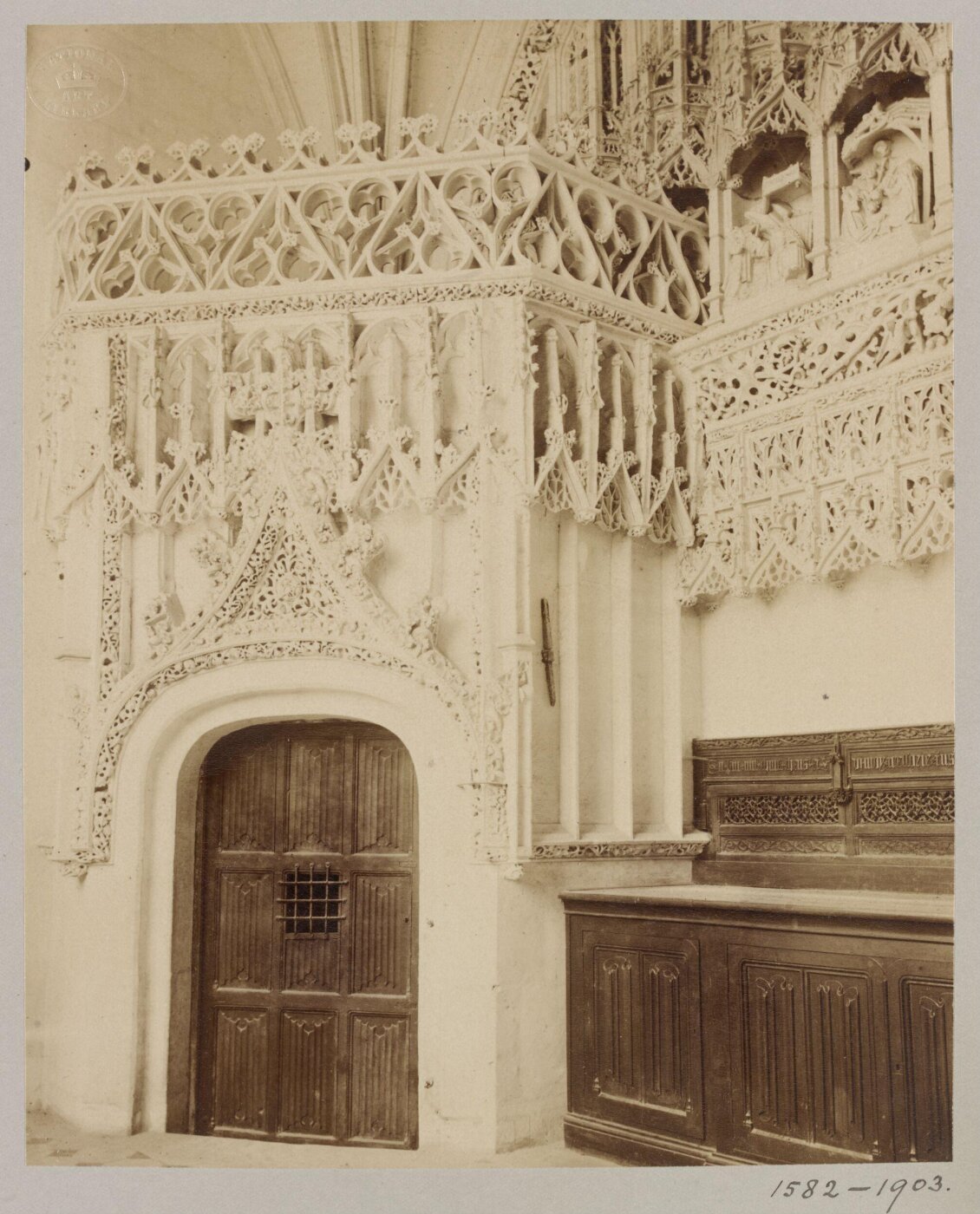 Atget, Jean-Eugène-Auguste, Interior of Church, Rue, Somme, France