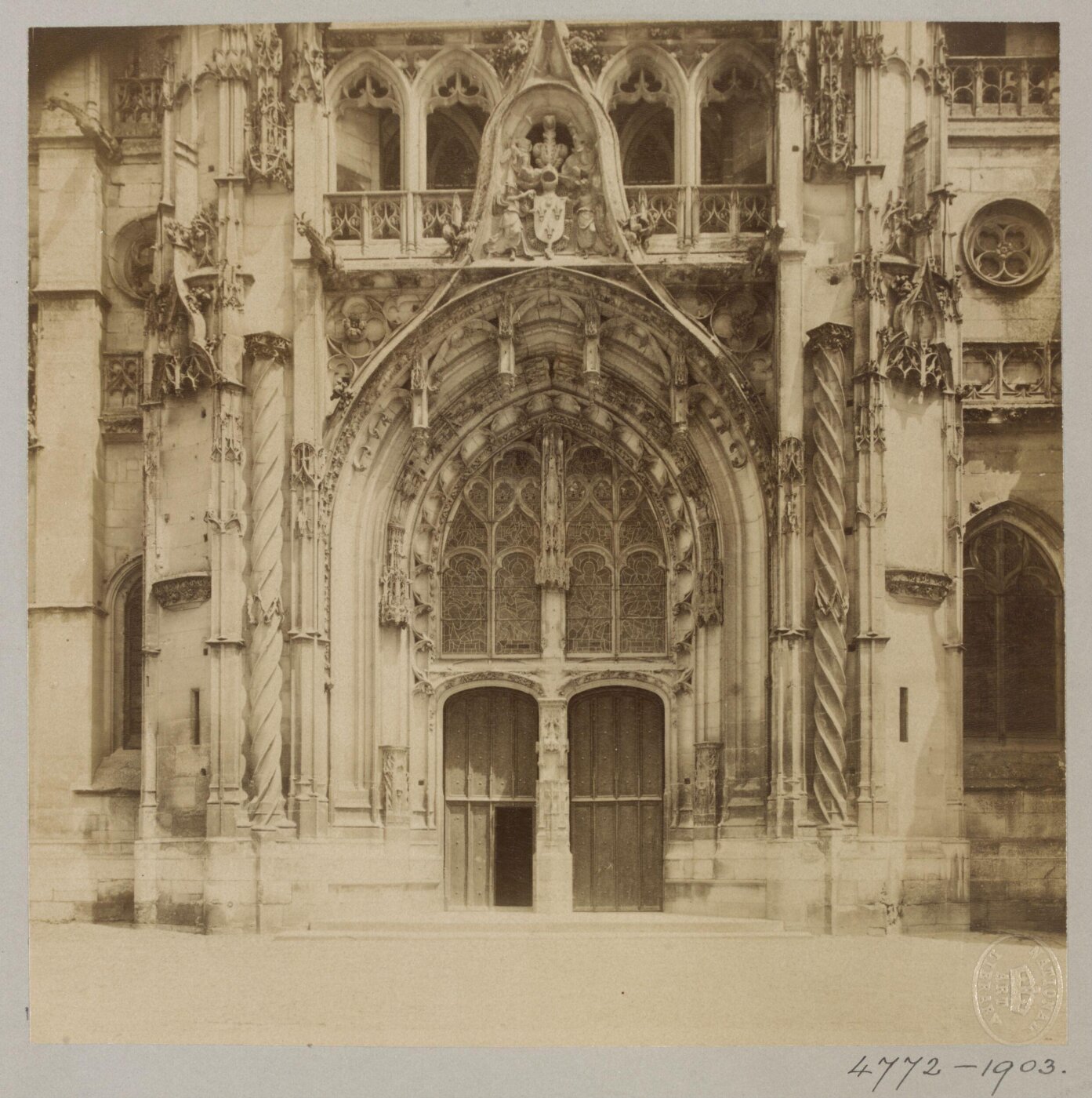 Atget, Jean-Eugène-Auguste, Doorway of Cathedral, Senlis, France