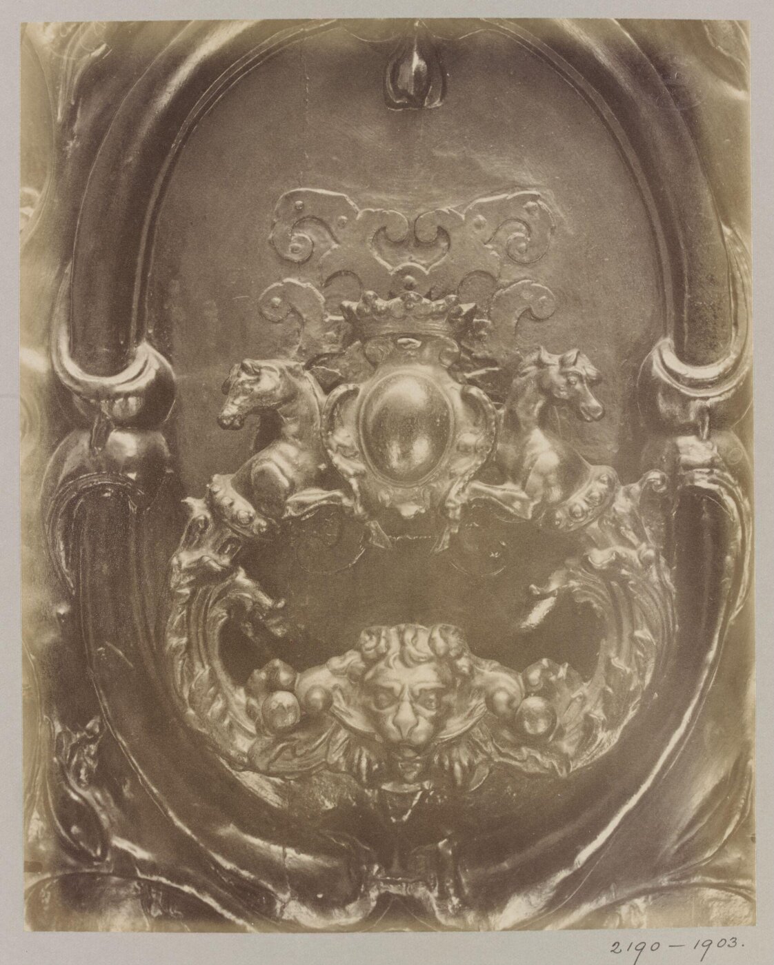 Atget, Jean-Eugène-Auguste, Door Knocker, Hotel Chalons-Luxembourg, Paris, France
