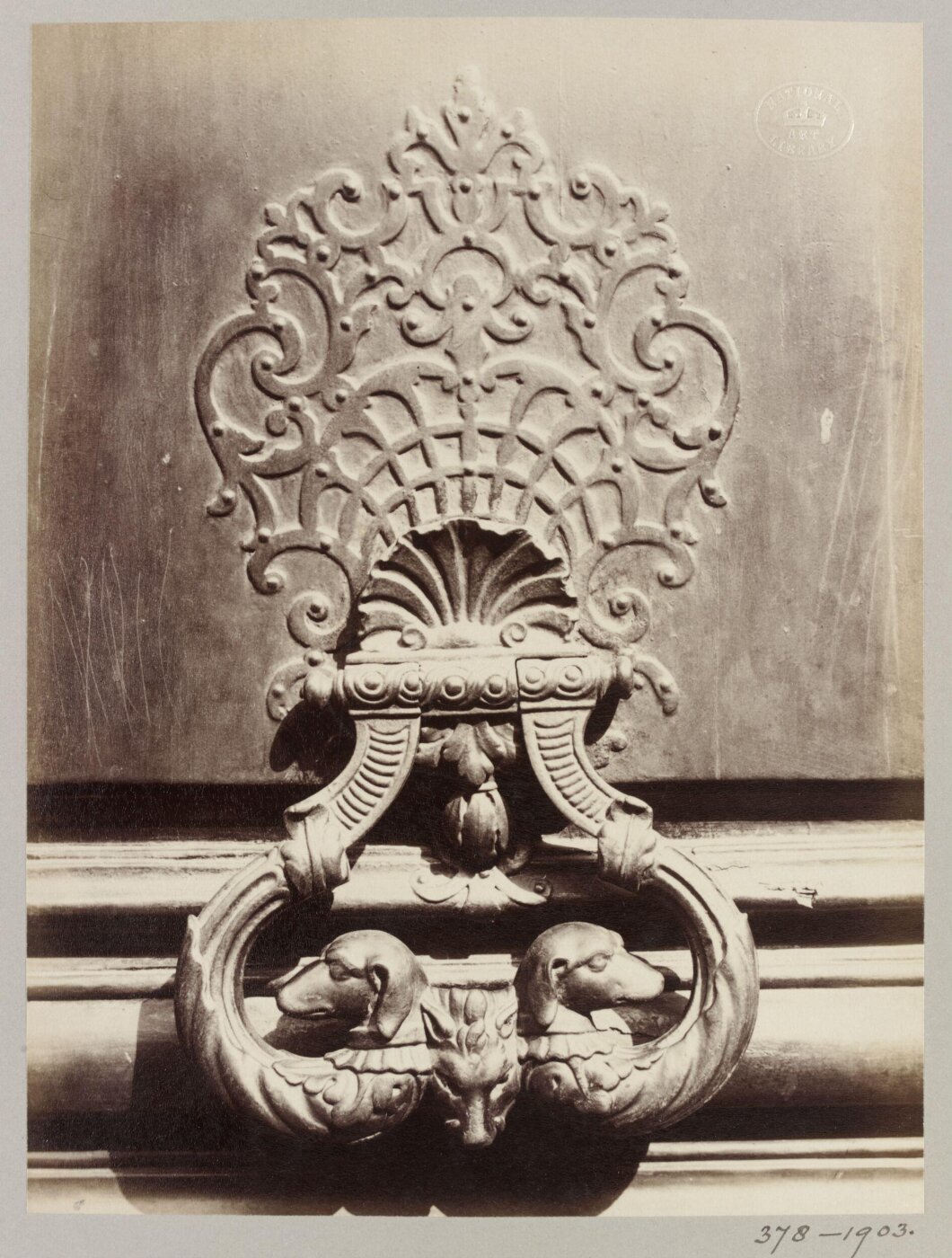Atget, Jean-Eugène-Auguste, Door Knocker, Hotel d'Equevilly, Paris, France