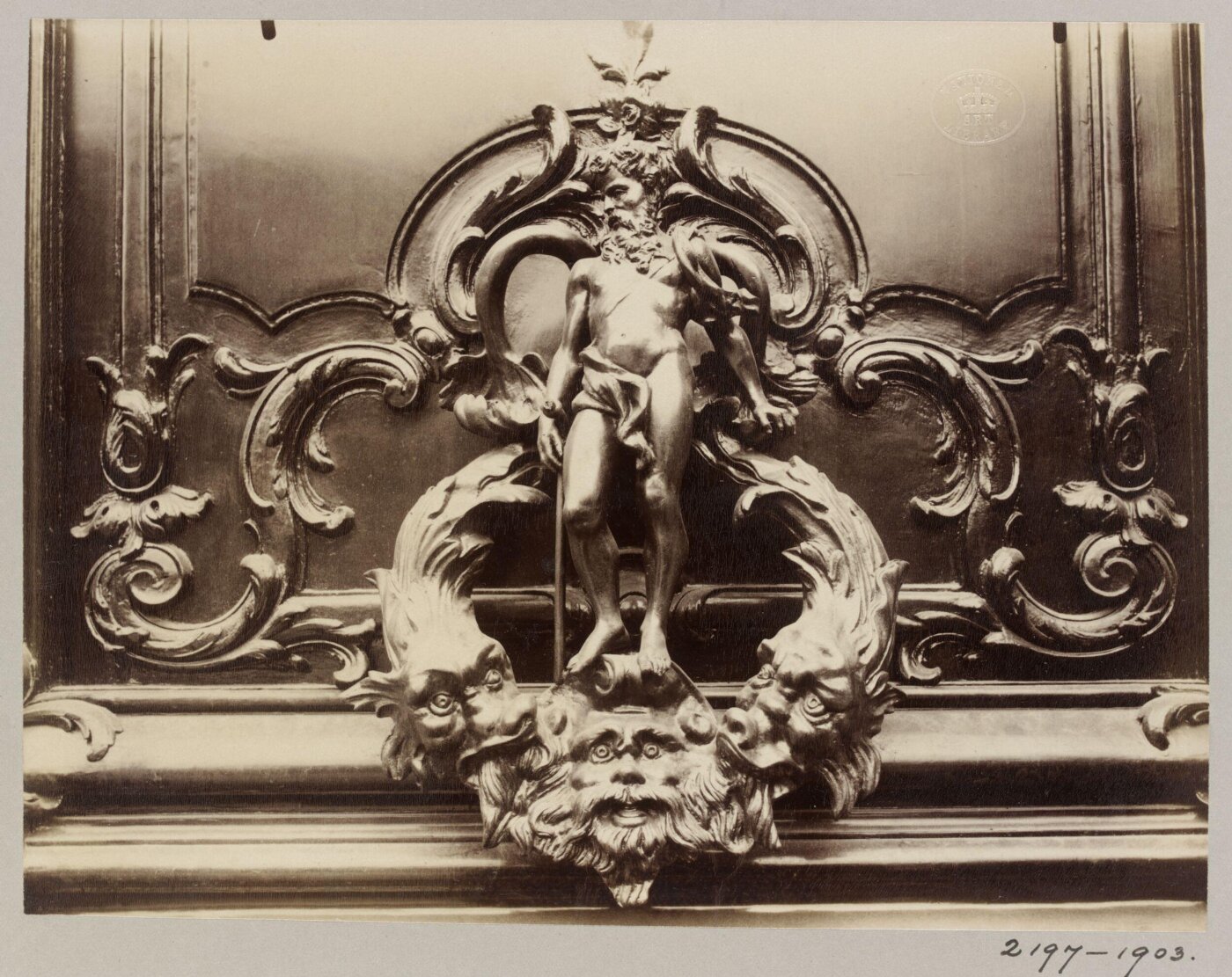 Atget, Jean-Eugène-Auguste, Door Knocker, 18 Ave Montaigne, Paris, France