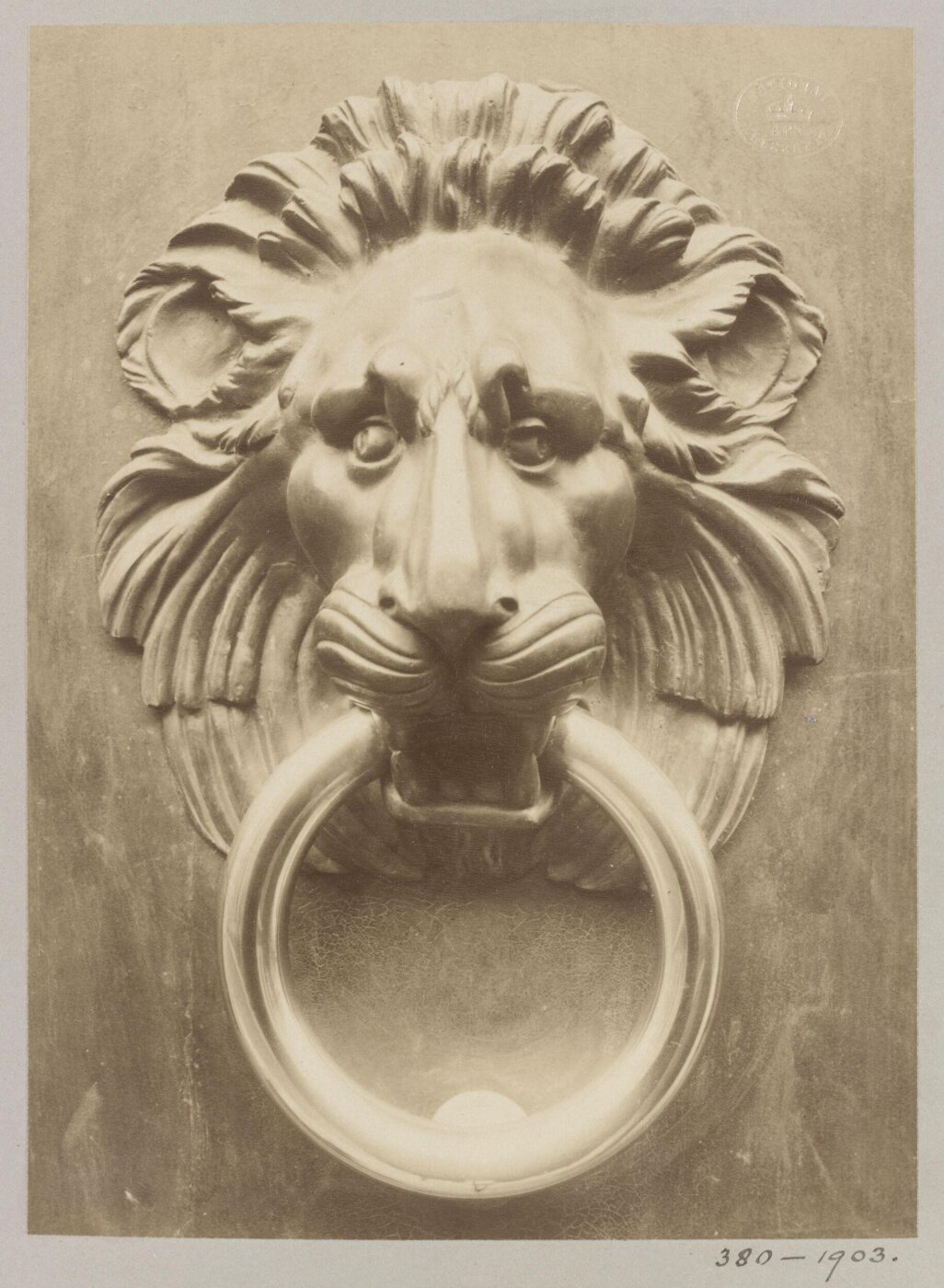Atget, Jean-Eugène-Auguste, Door Knocker, Petit Hotel de Narbonne