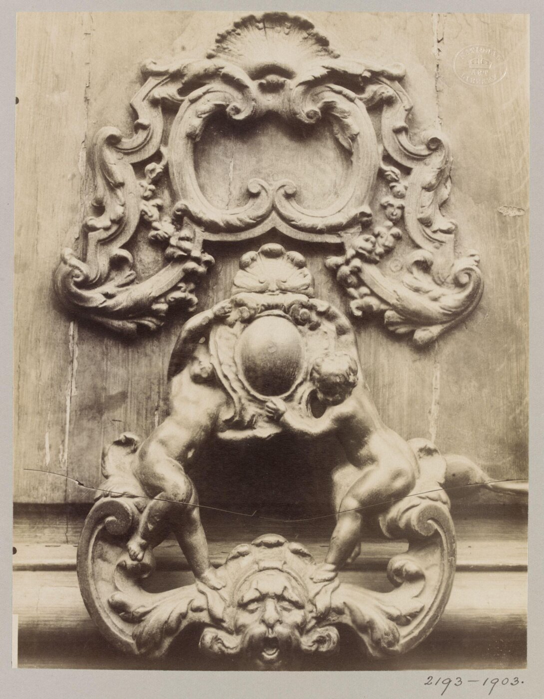 Atget, Jean-Eugène-Auguste, Door Knocker, Rue du Cherche-Midi, Paris, France