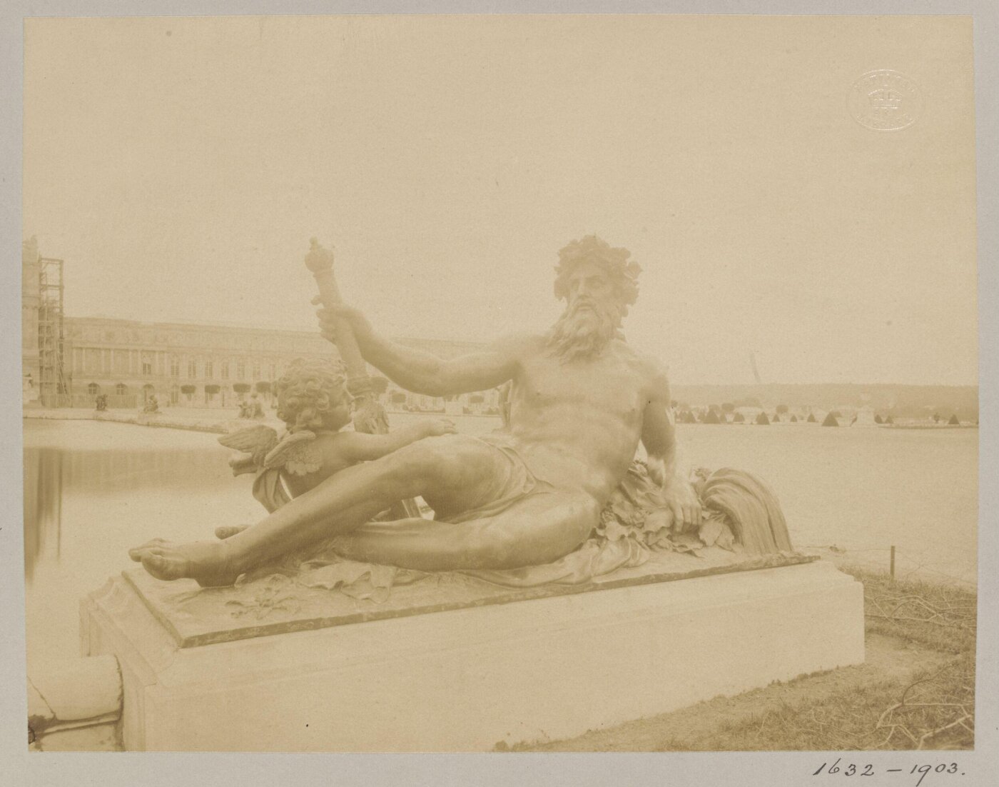 Atget, Jean-Eugène-Auguste, Statue of The "Rhone", Versailles, France