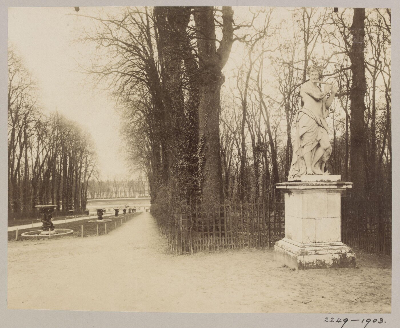 Atget, Jean-Eugène-Auguste, Statue of "Le Sanguin", Versailles, France