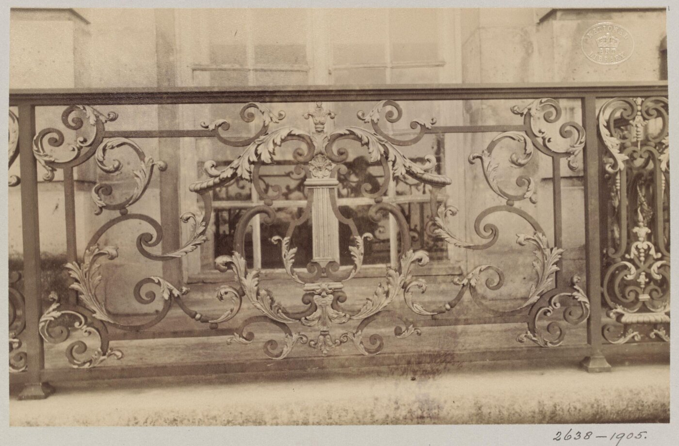 Atget, Jean-Eugène-Auguste, Ironwork, Balcony Front, Versailles, France