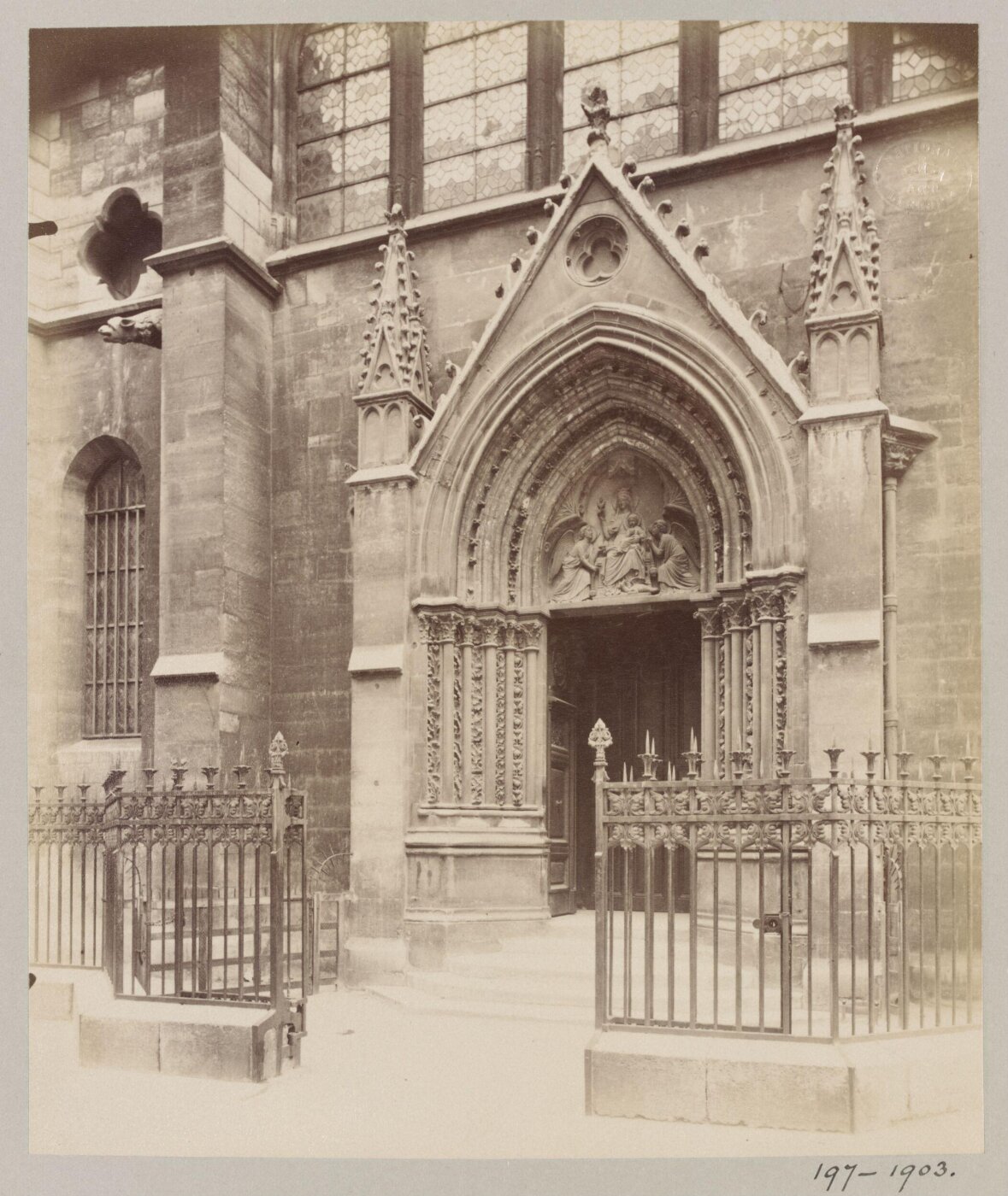 Atget, Jean-Eugène-Auguste, Doorway, Church of St Severin, Paris, France
