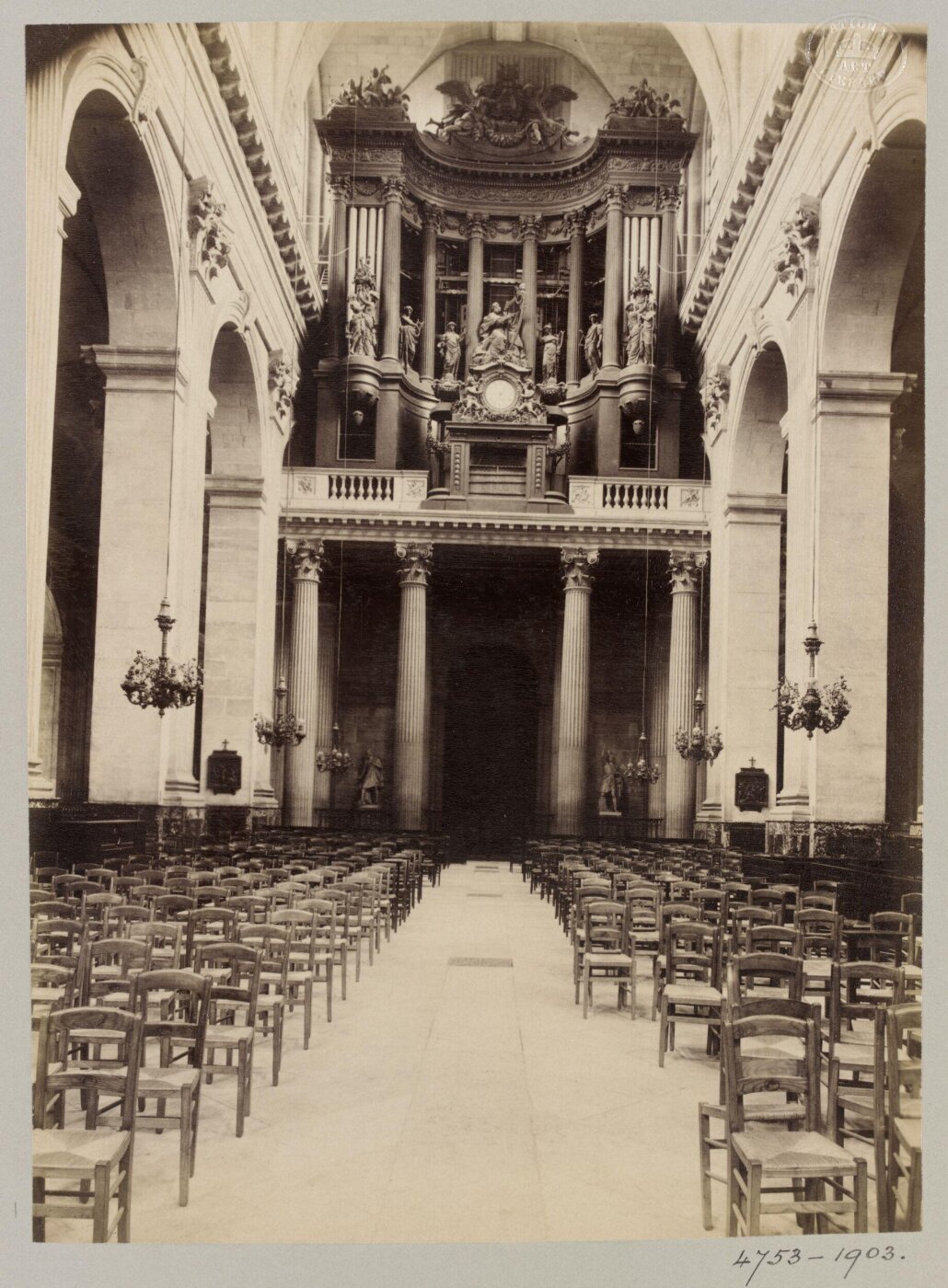 Atget, Jean-Eugène-Auguste, Church of St Sulpice, Paris, France