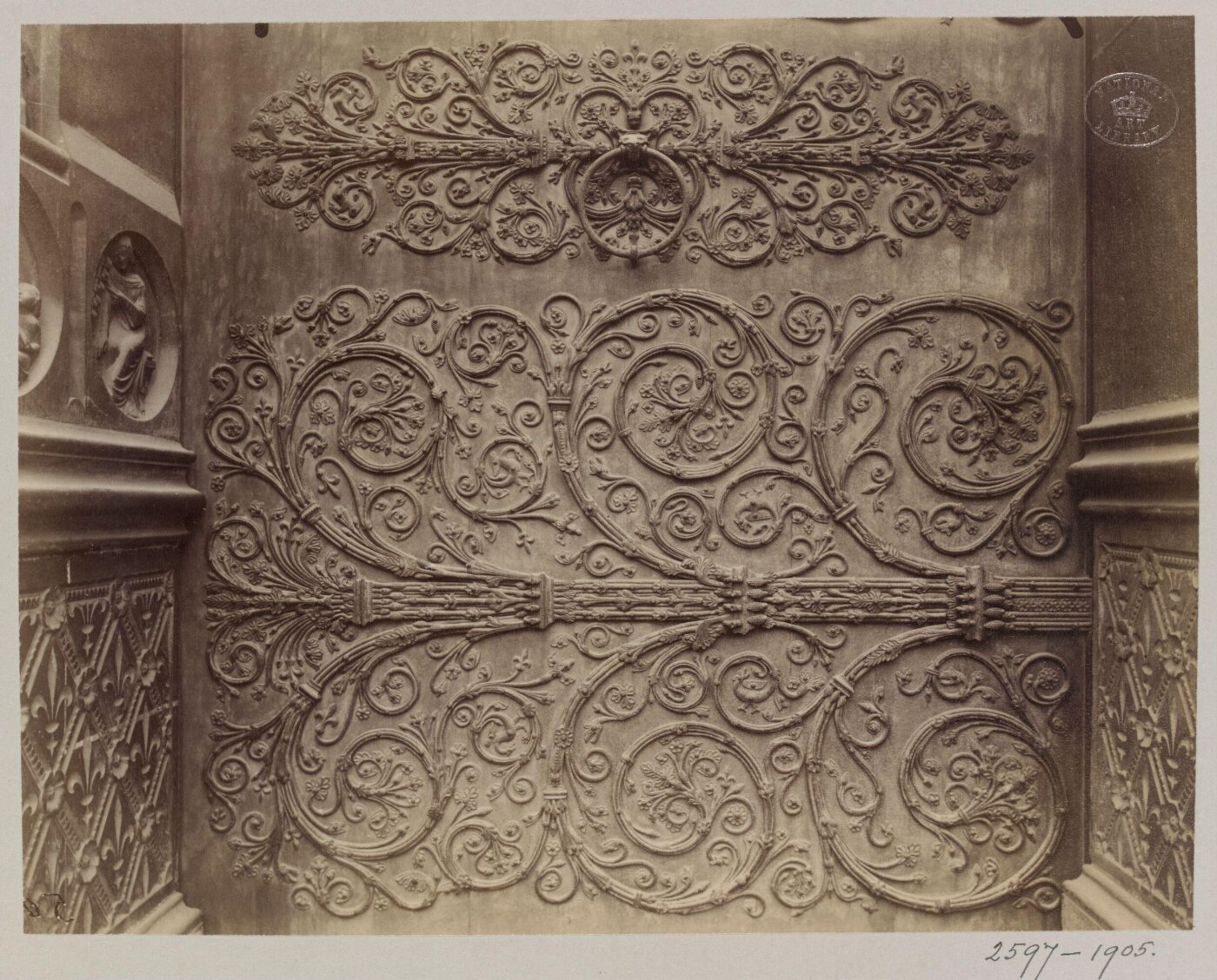 Atget, Jean-Eugène-Auguste, West Doors, Notre Dame, Paris, France