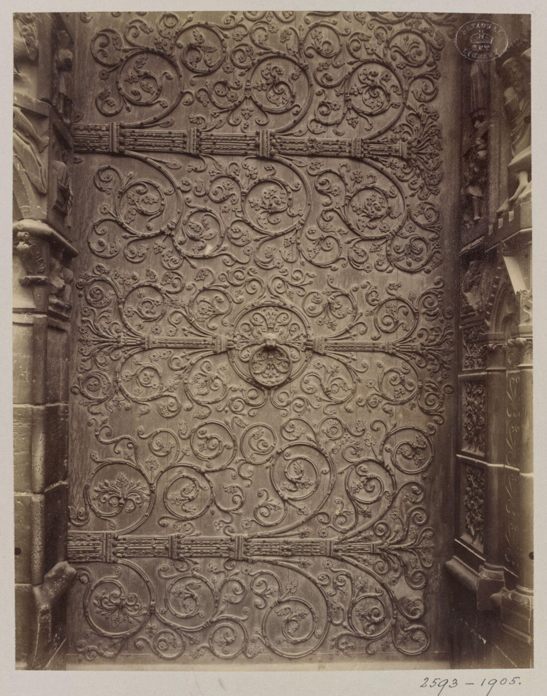 Atget, Jean-Eugène-Auguste, West Doors, Notre Dame, Paris, France
