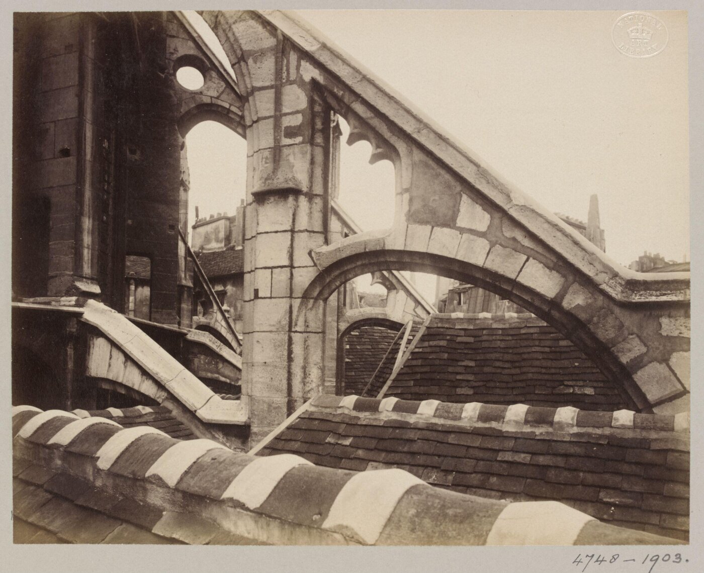 Atget, Jean-Eugène-Auguste, Flying Buttresses, St Severin, Paris, France