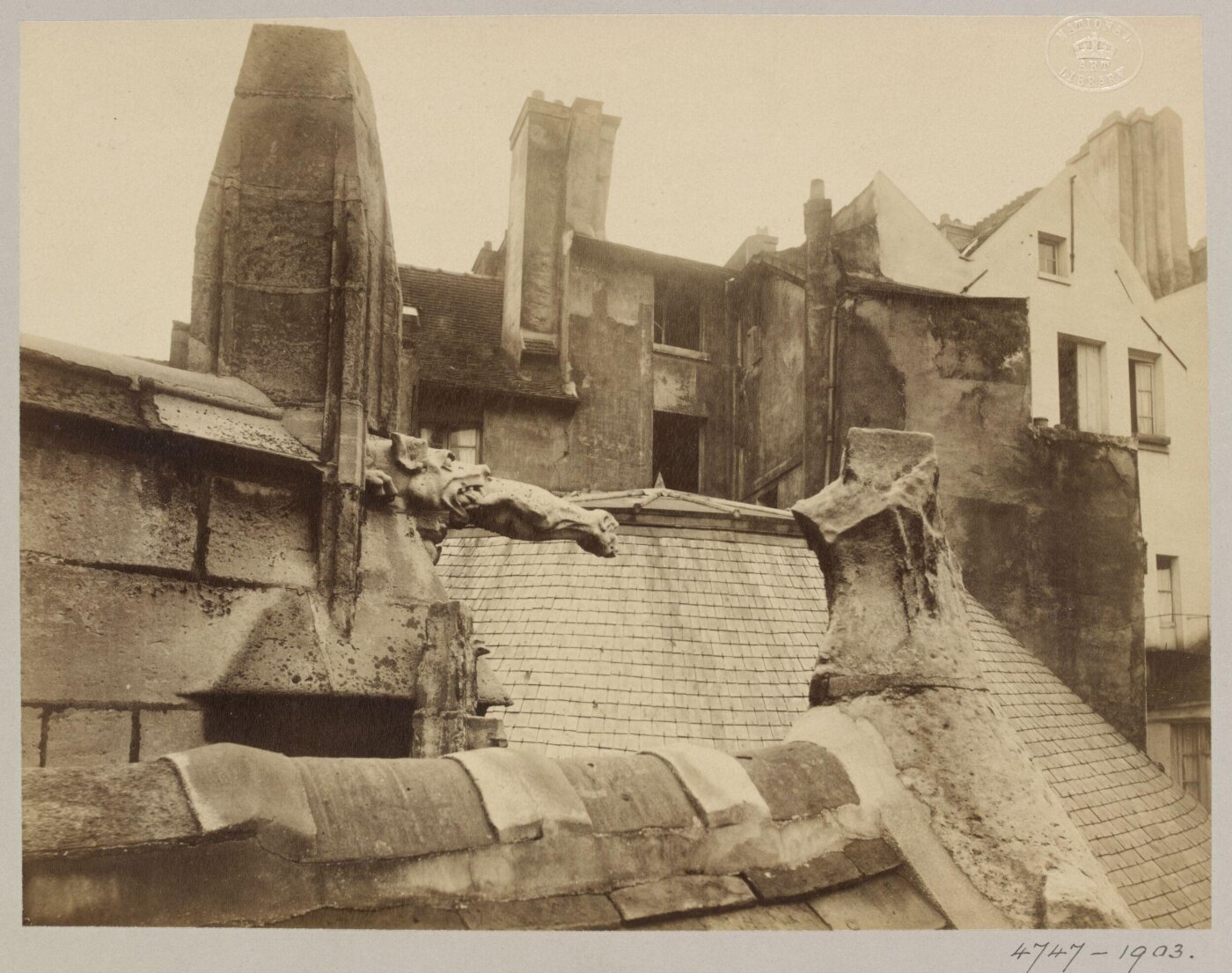Atget, Jean-Eugène-Auguste, Roofs, St Severin, Paris, France