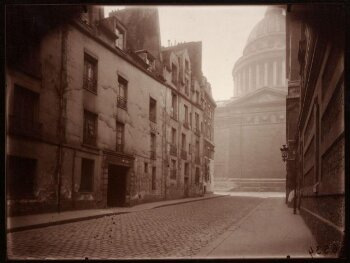 Coin de la rue Valette et Panthéon, 5e arrondissement, matinée de mars