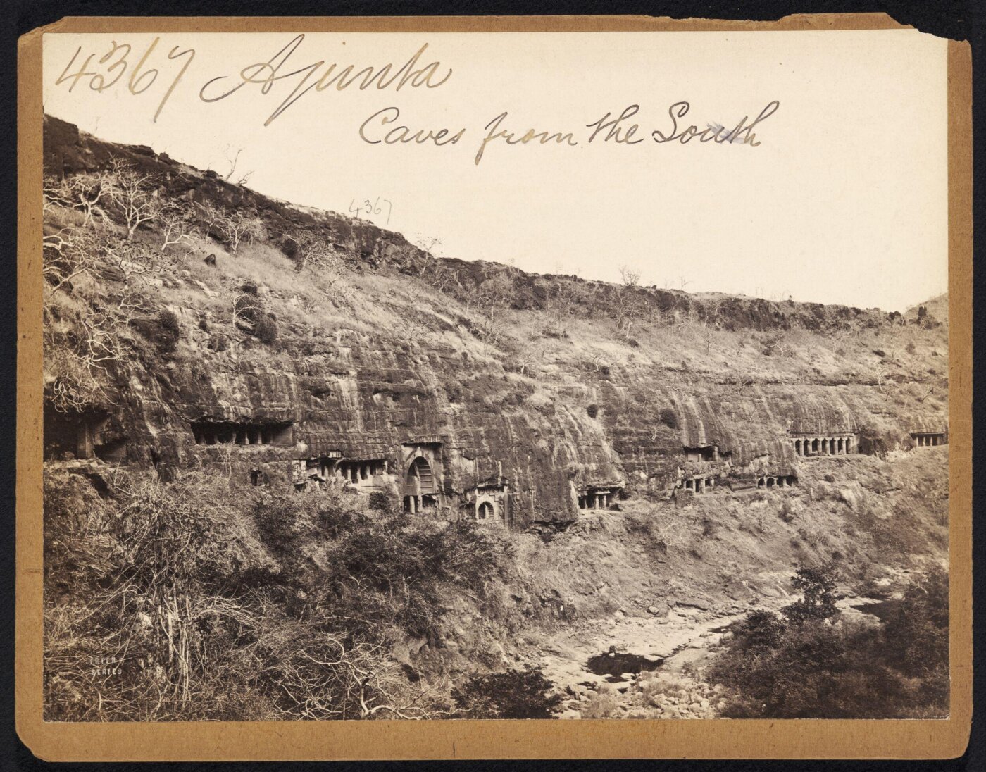 Francis Frith, Ajinta. Caves from the South
