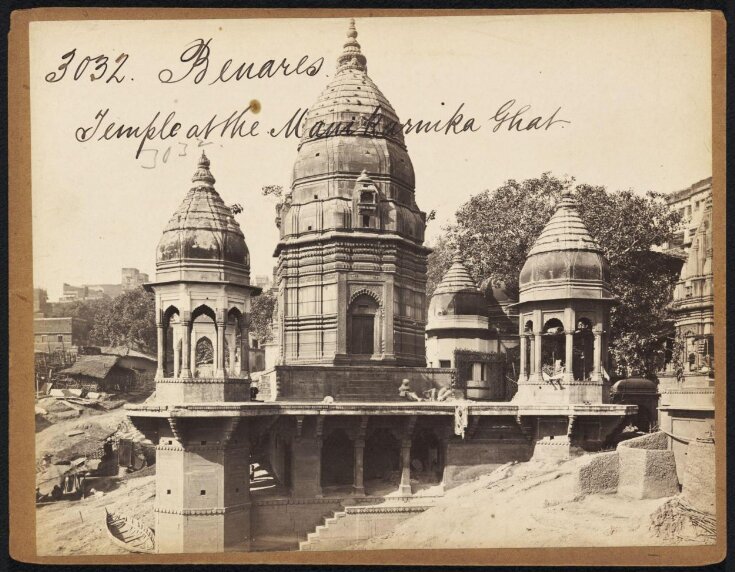 Benares.  Temple of the Manikarnika Ghat top image